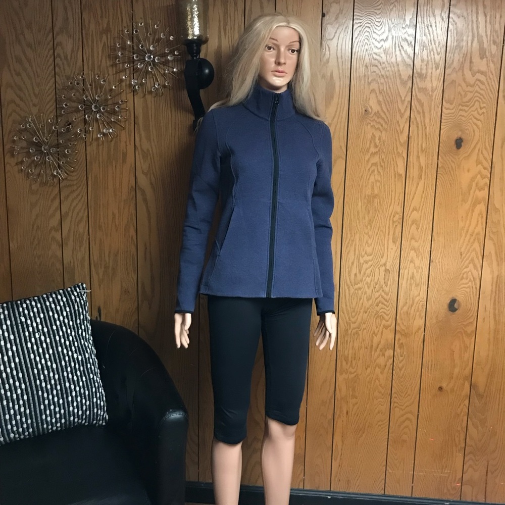 Lululemon" Insculpt Jacket- Heathered Deep Indigo / Deep Indigo- Size 4- - Picture 11 of 15